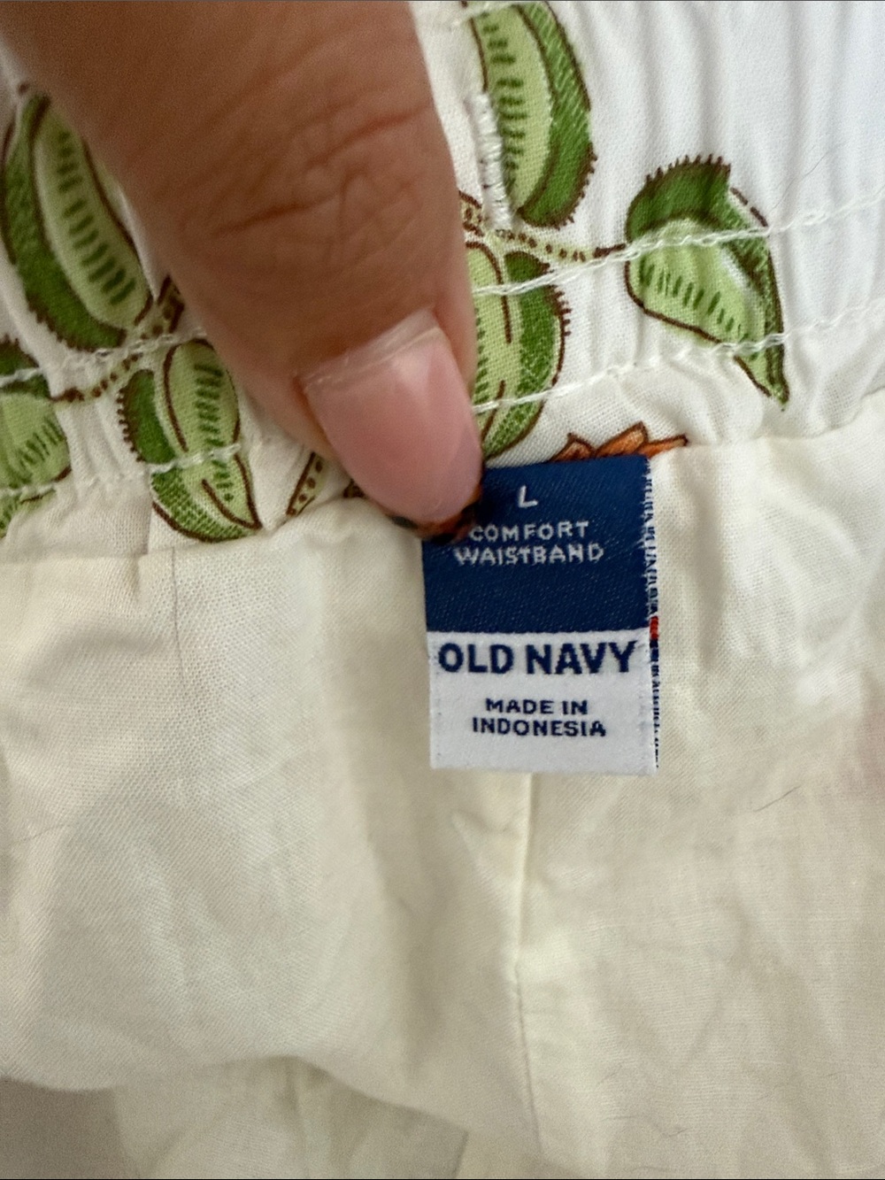 Old Navy White Floral Skort with Pink Hem and Orange Blooms - Picture 8 of 9